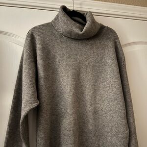 Free People Gray Turtleneck Sweater, size M